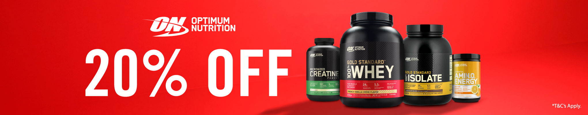20% OFF OPTIMUM NUTRITION