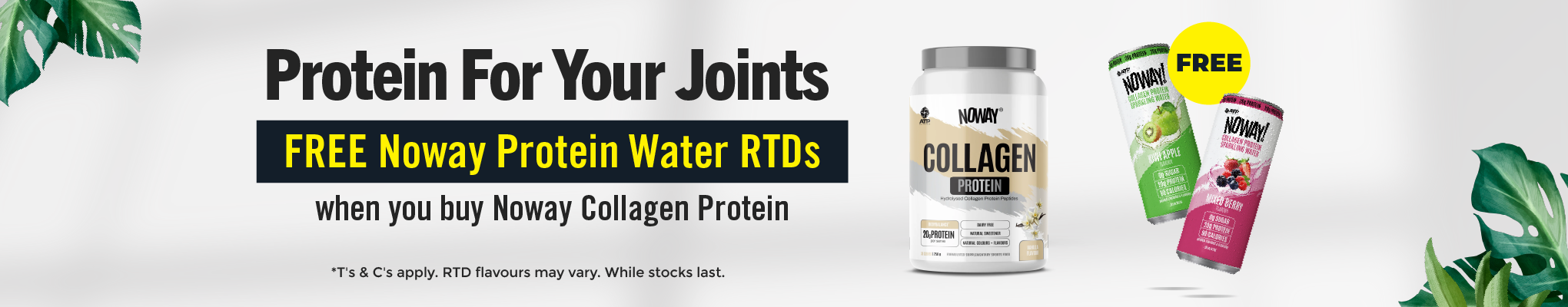 ATP Science: FREE Noway Protein Water RTDs when you buy Noway Collagen Protein
