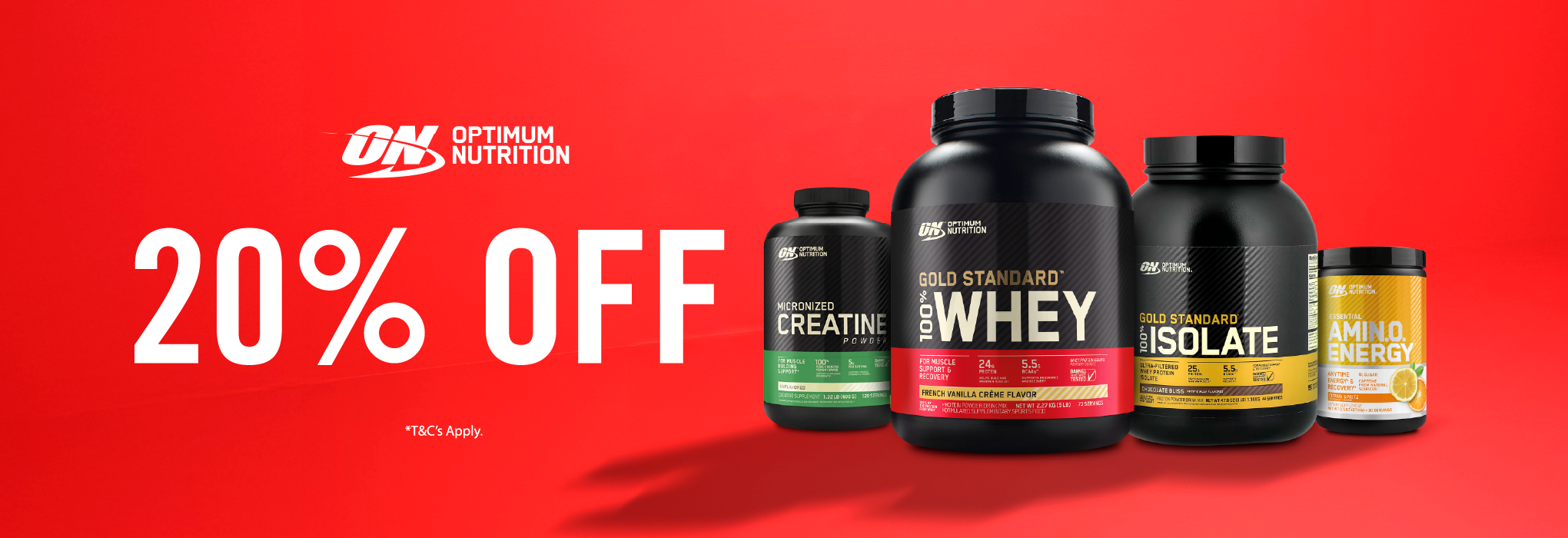 20% OFF OPTIMUM NUTRITION