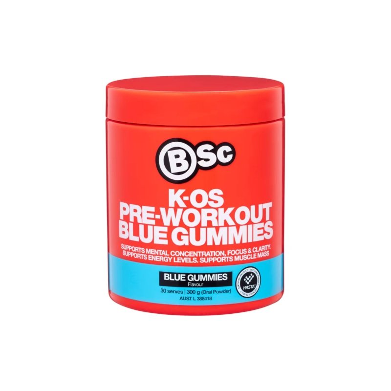 BSc Supplements K-OS Pre-Workout - Blue Gummies