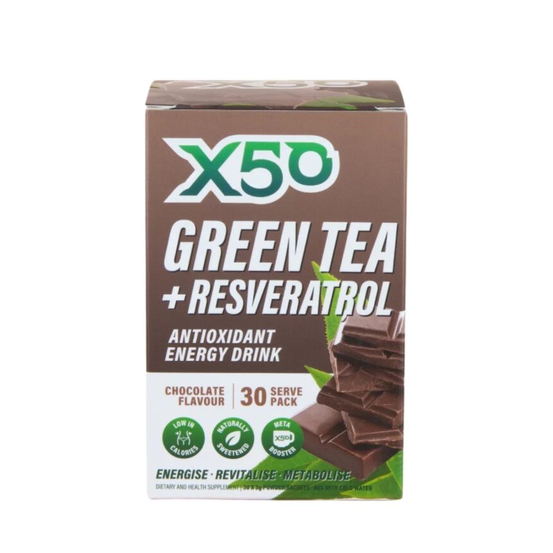X50 Green Tea + - 30 serve Chocolate