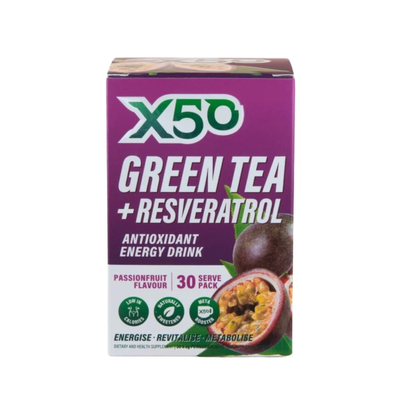 X50 Green Tea + - 30 serve Passionfruit