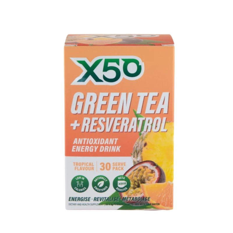 X50 Green Tea + - 30 serve Tropical