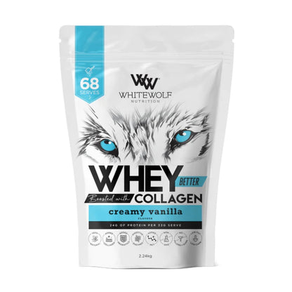 White Wolf Whey Better Protein Blend - Boosted with Collagen