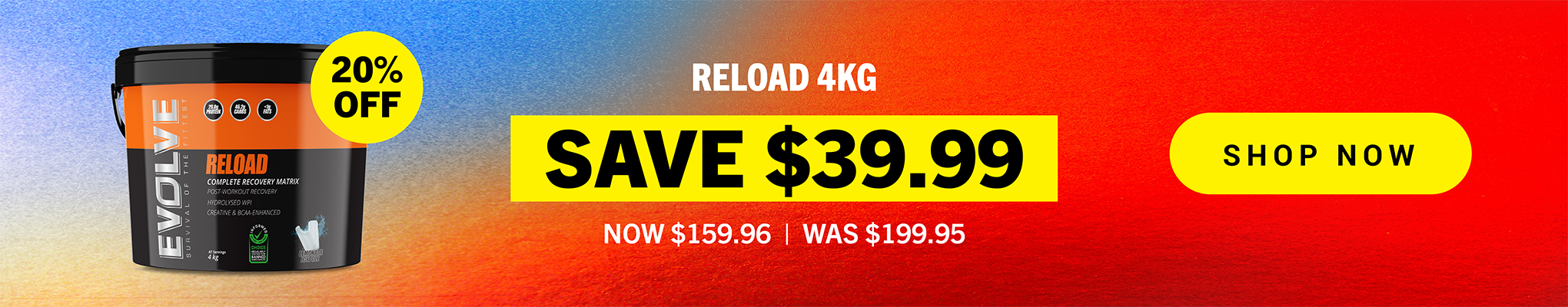 SAVE $39.99 Evolve Reload | Boxing Day Sale