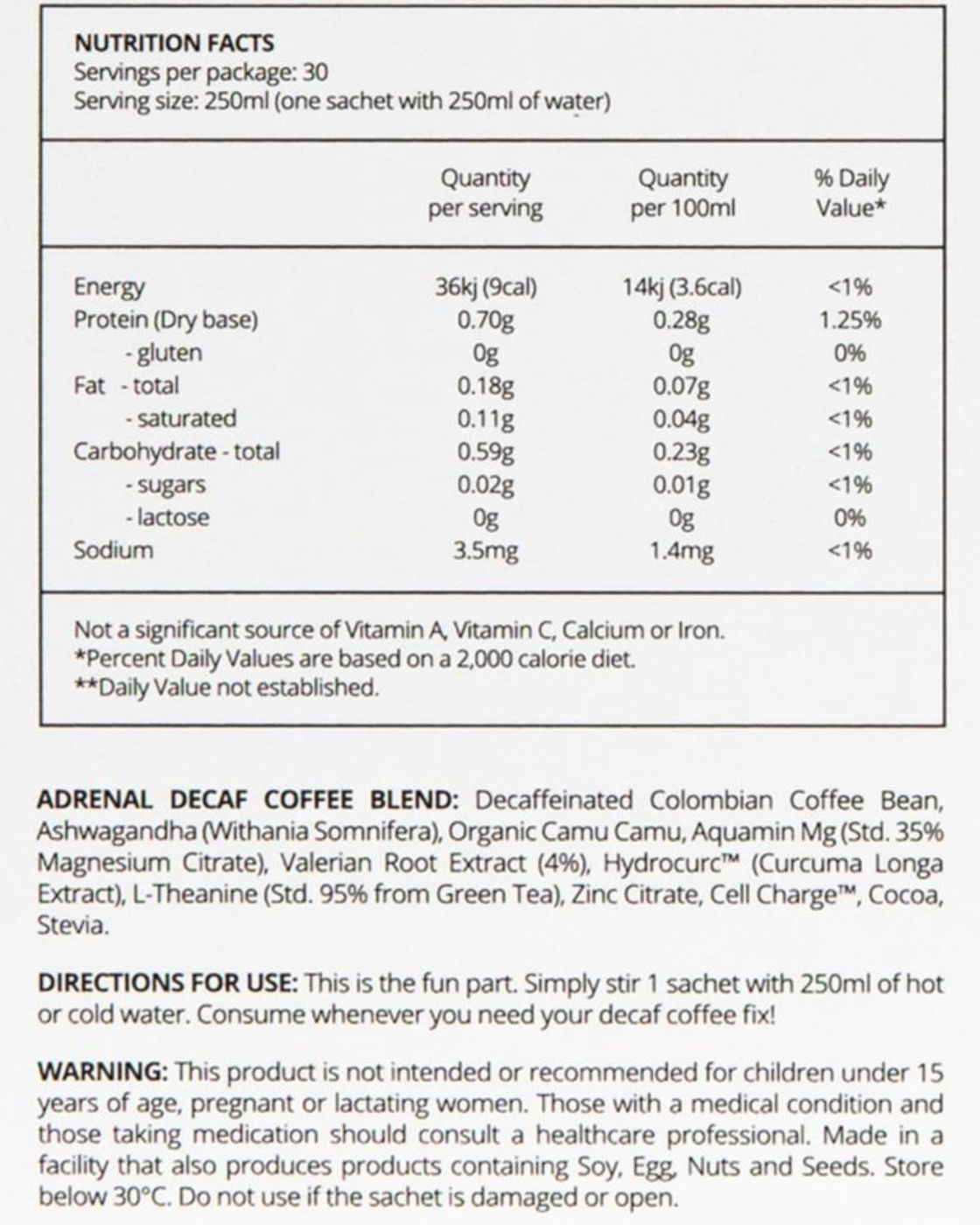 Adrenal Reset Decaf Coffee