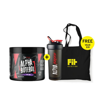 Alphabreed Alpha Buterol + Shaker &amp; Tote Bag - Hectic Grape