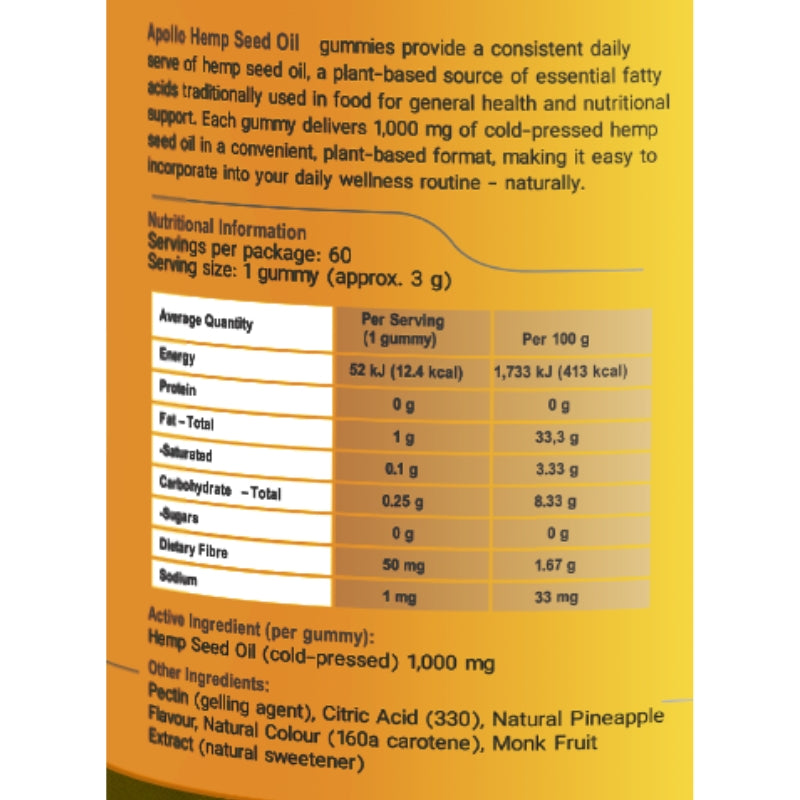 Apollo Hemp Seed Oil Gummies