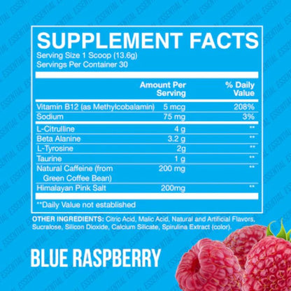 CBUM Essential PWO Blue Raspberry NIP