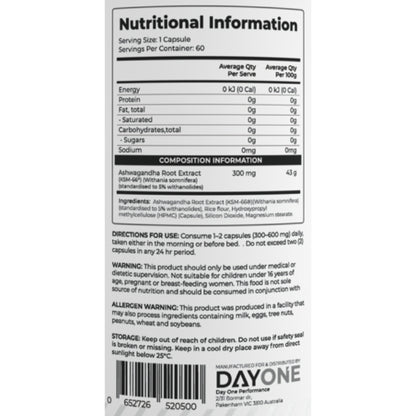 Day One Ashwagandha KSM-66 NIP