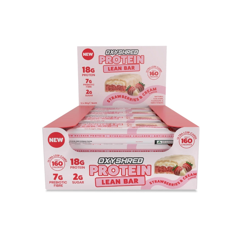EHP Oxyshred Protein Lean Bar Strawberries &amp; Cream Box of 12