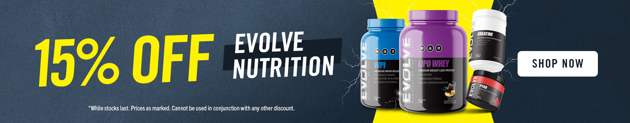 15% OFF Evolve Nutrition - May Deal