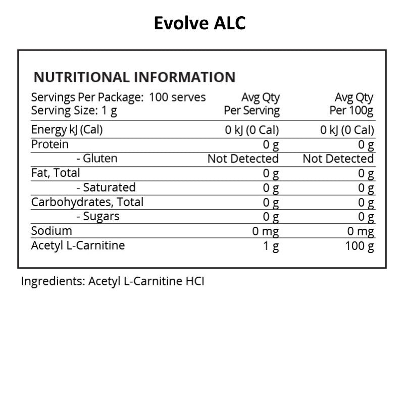 evolve l carnitine Evolve Acetyl L-Carnitine