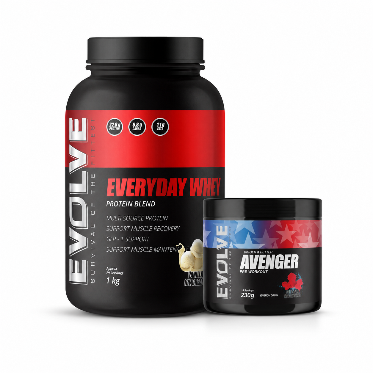 Evolve Everyday Whey &amp; Avenger Bundle