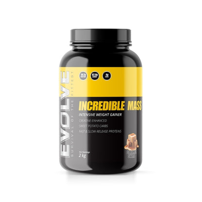 Evolve Incredible Mass 2kg Caramel Swirl