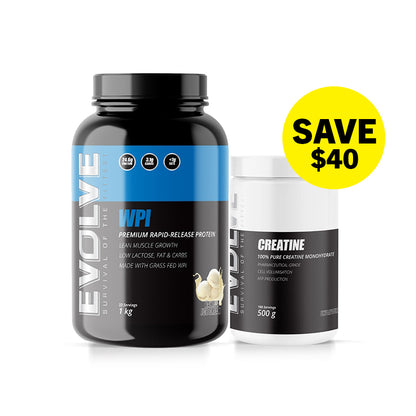 SAVE $40 | Evolve Creatine &amp; WPI Bundle