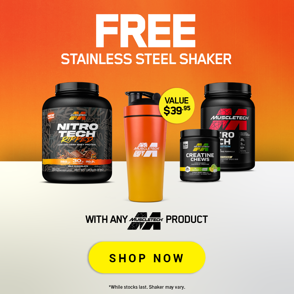 AUGUST | FREE MuscleTech Shaker when you spend over $100
