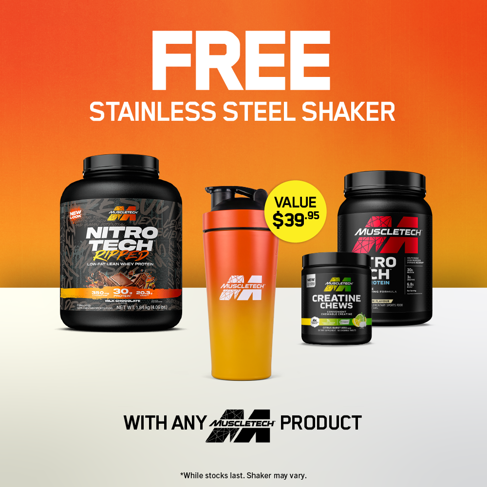 AUGUST | FREE MuscleTech Shaker when you spend over $100