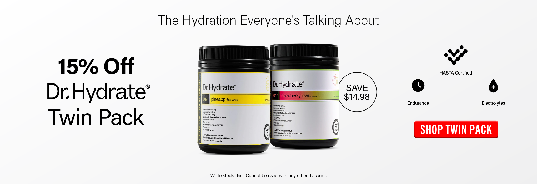 15% OFF Dr.Hydrate Twin Pack