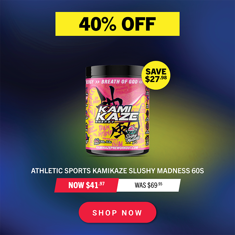 40% OFF ATHLETIC SPORTS KAMIKAZE SLUSHY MADNESS
