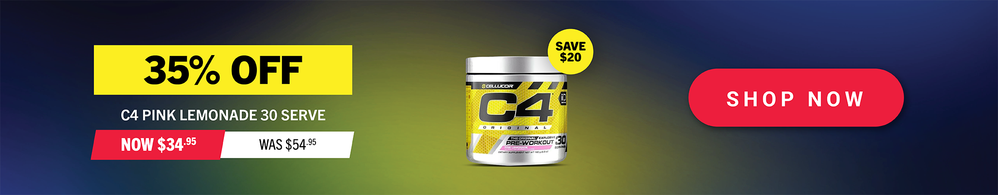 35% OFF C4 PINK LEMONADE 30 Serve