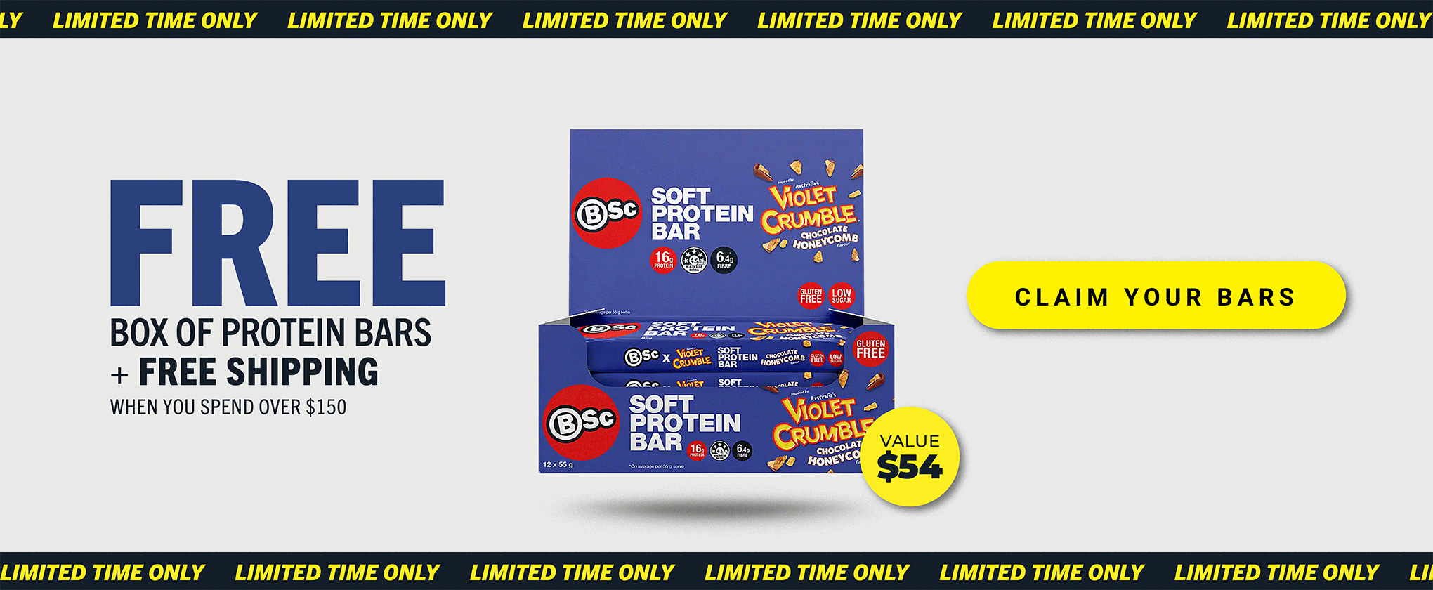FREE Box of BSC Bars when you spend over $150