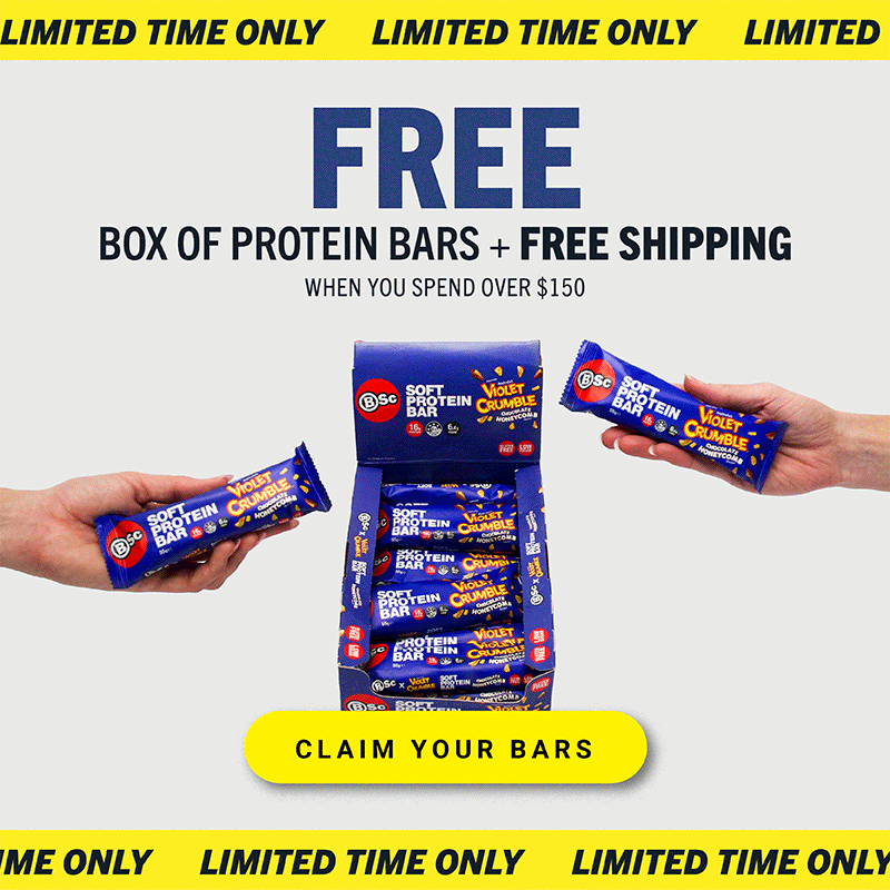 FREE Box of BSC Bars when you spend over $150