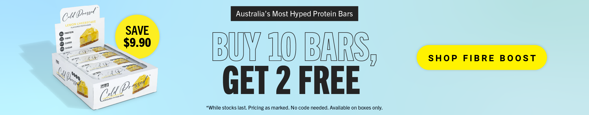 Fibre Boost Bars: Buy 10, Get 2 FREE