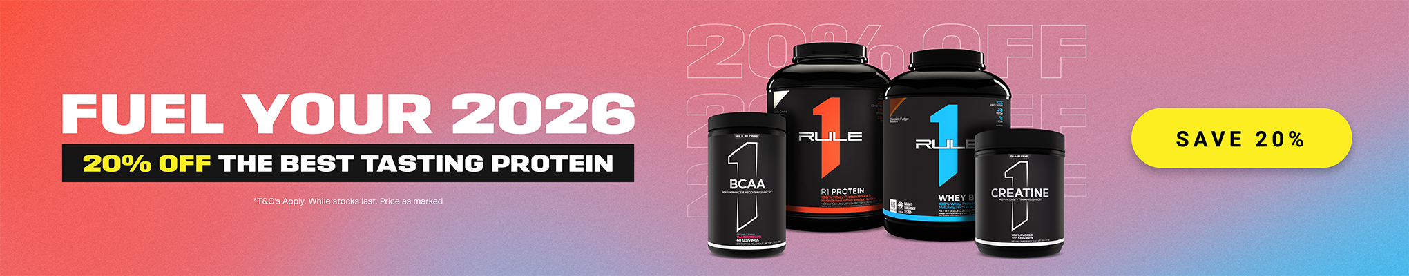20% off Rule 1 Proteins: The Best Tasting Protein