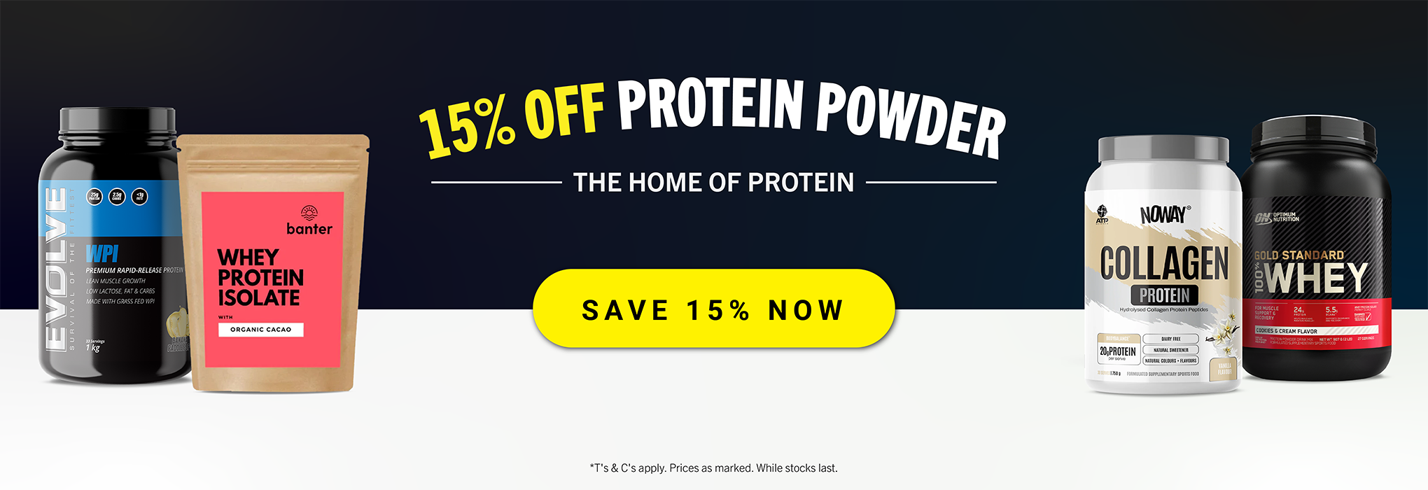 15% OFF PROTEIN POWDER
