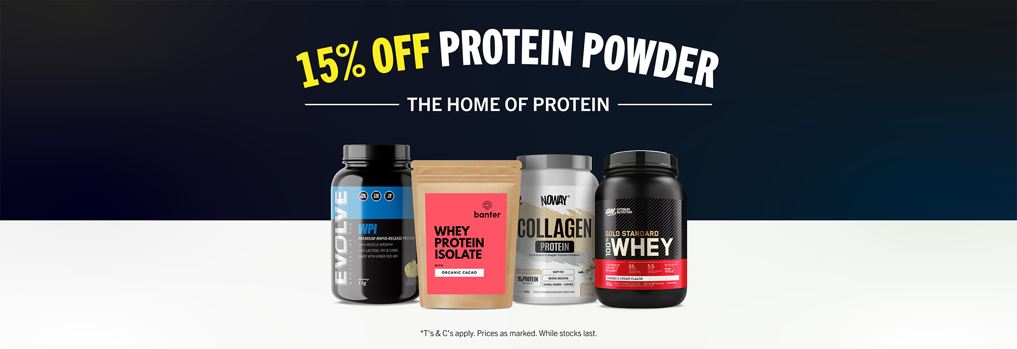 15% OFF PROTEIN POWDER