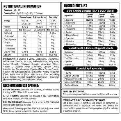 Faction Labs Core 9  EAA + BCAA NIP
