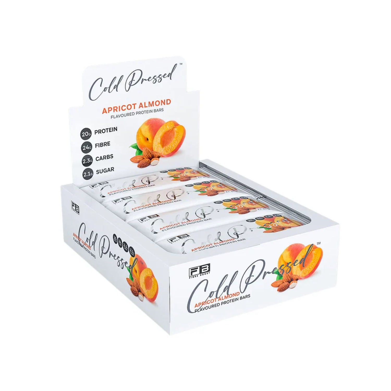 Fibre Boost Cold Pressed Bars - Box of 12 Apricot Almond