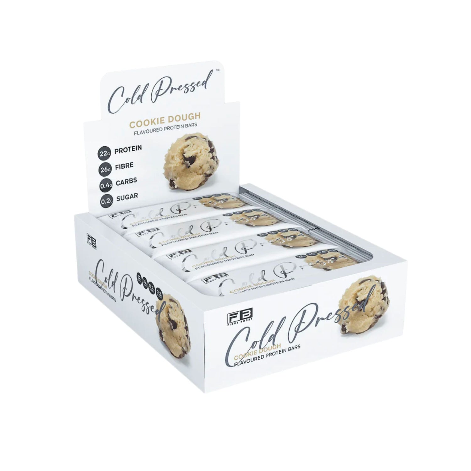 Fibre Boost Cold Pressed Bars - Box of 12 Cookie Dough