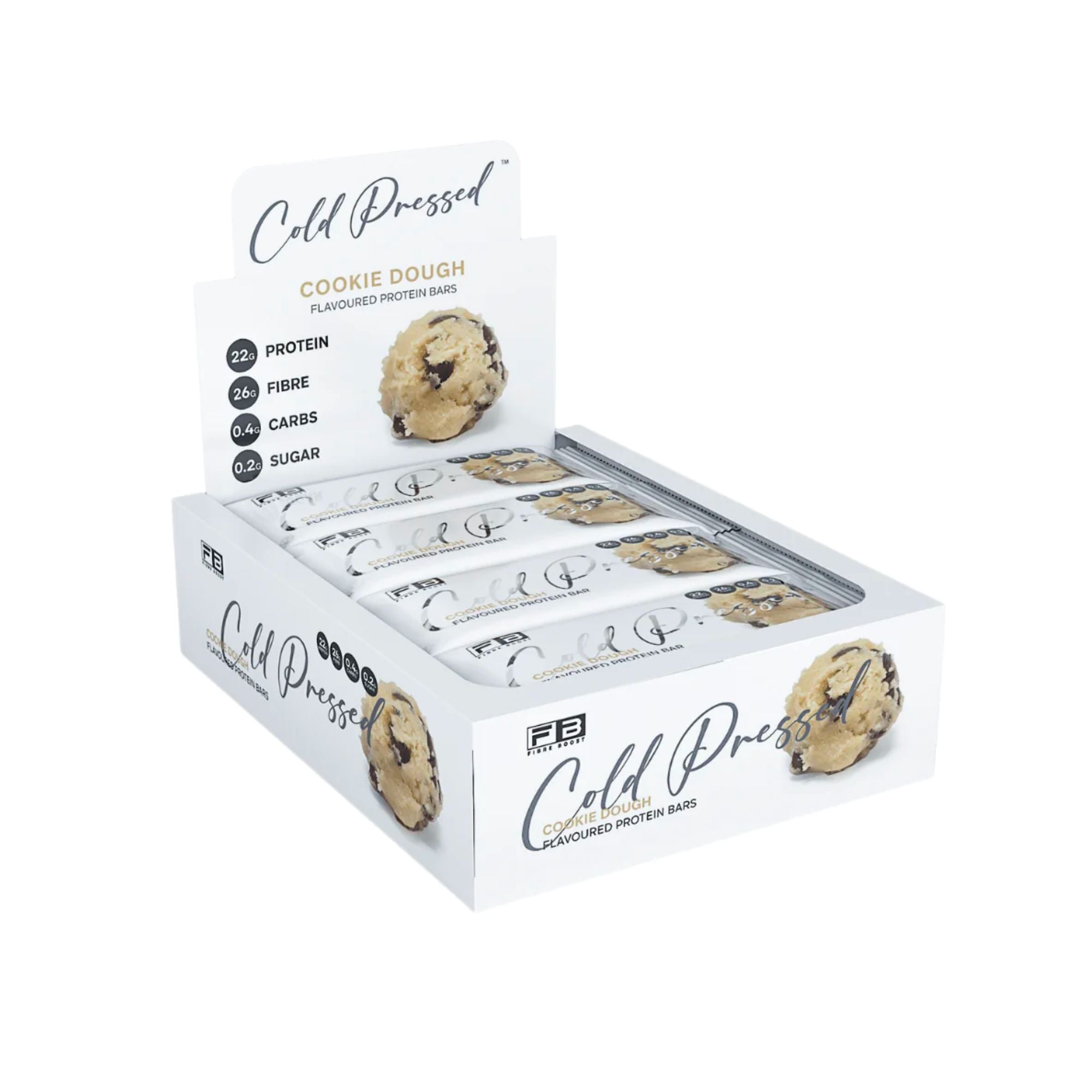 Fibre Boost Cold Pressed Bars - Box of 12 Cookie Dough