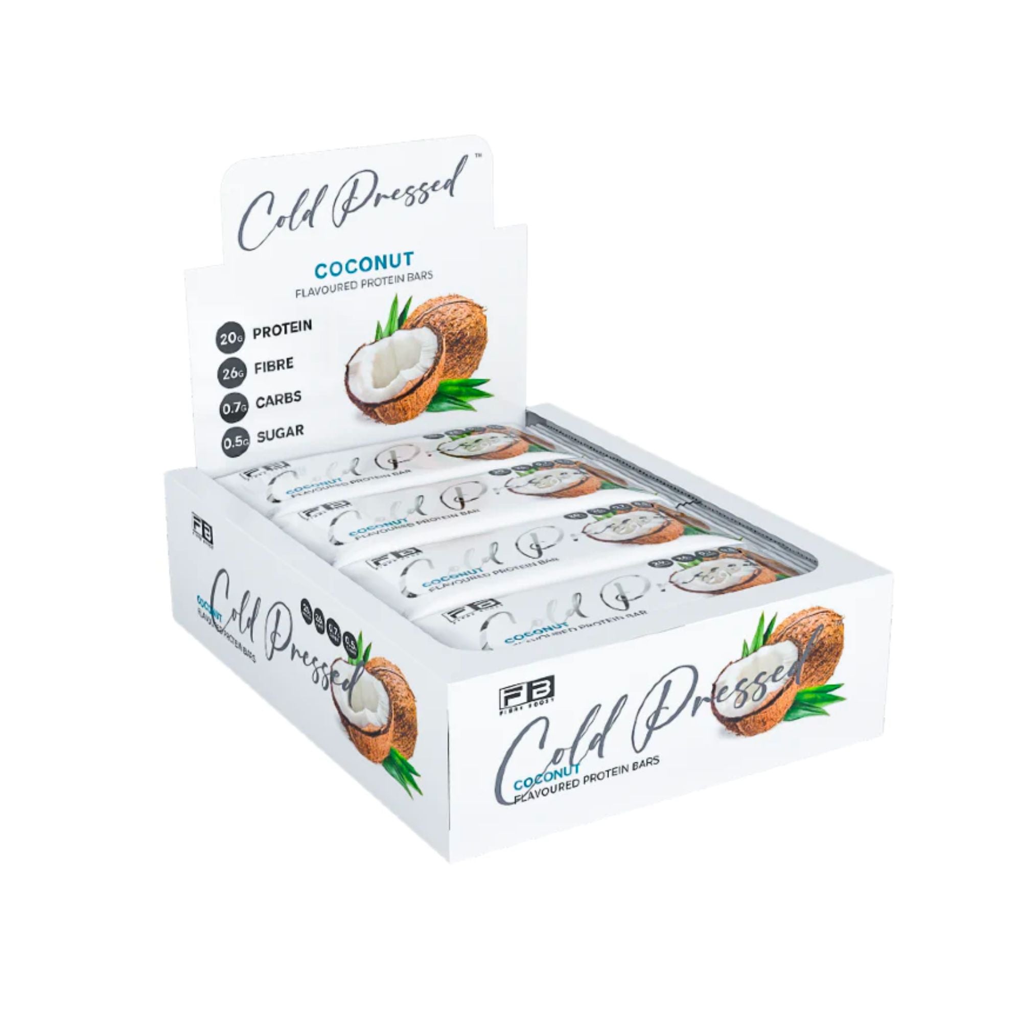 Fibre Boost Cold Pressed Bars - Box of 12 Coconut