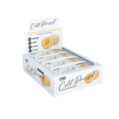 Fibre Boost Cold Pressed Bars - Box of 12 Coconut White Choc Almond