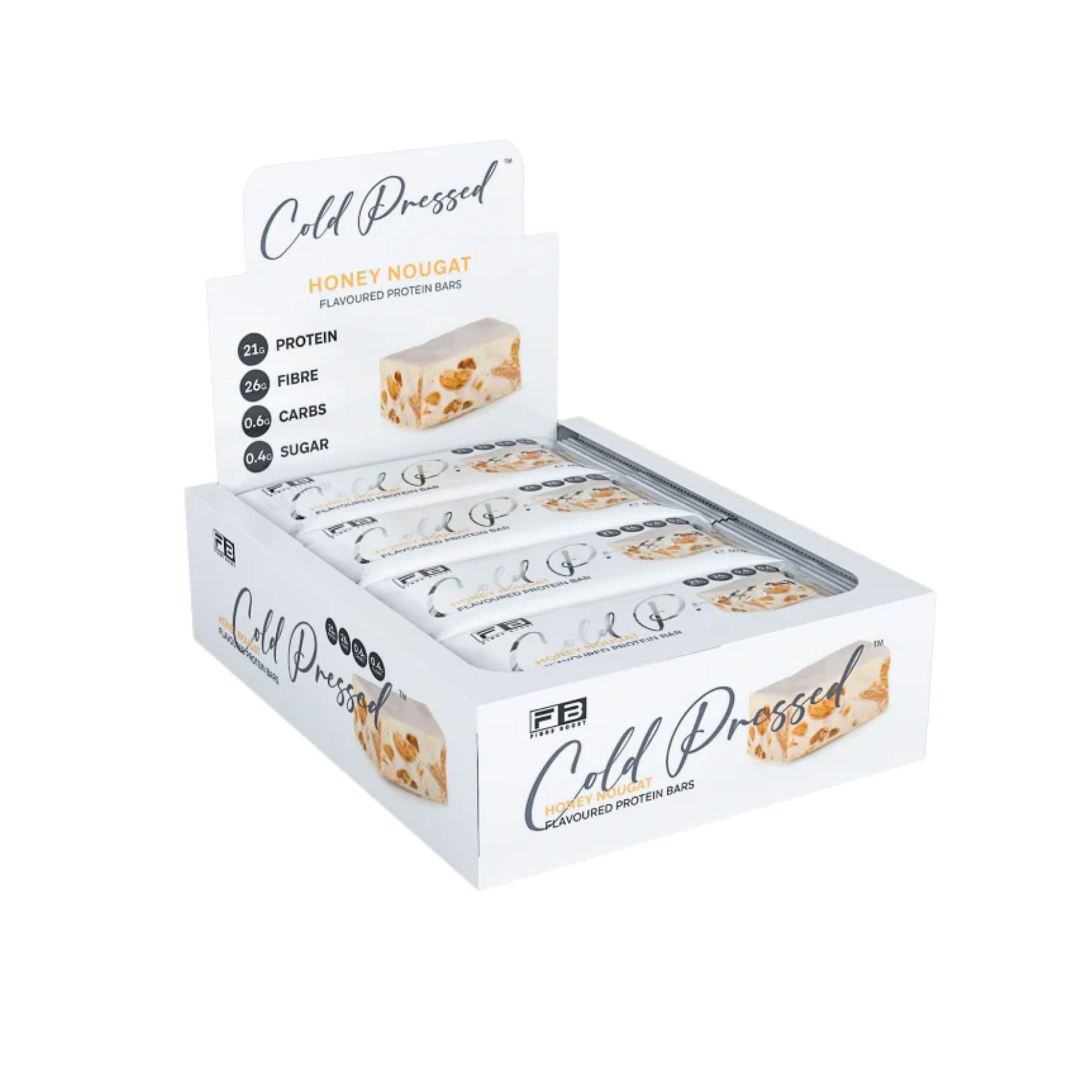 Fibre Boost Cold Pressed Bars - Box of 12 Honey Nougot