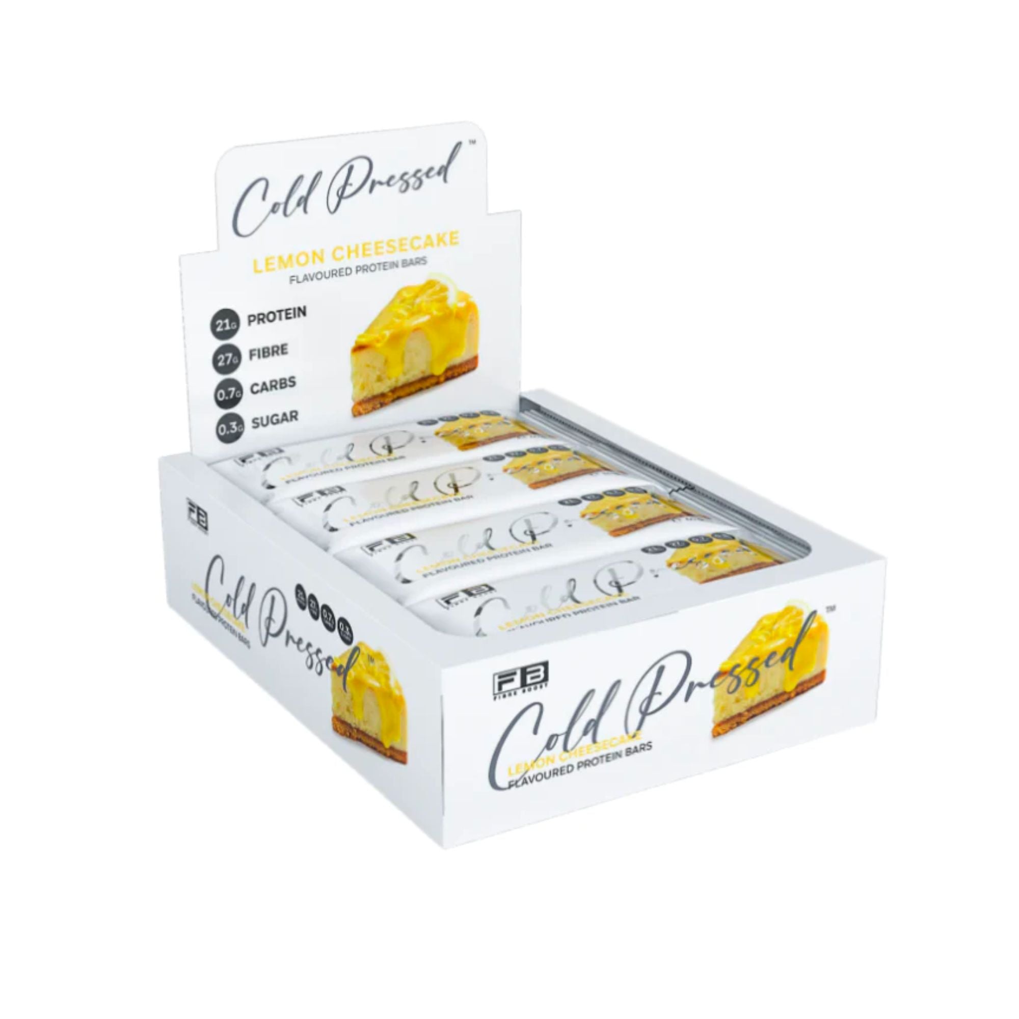 Fibre Boost Cold Pressed Bars - Box of 12 Lemon Cheesecake