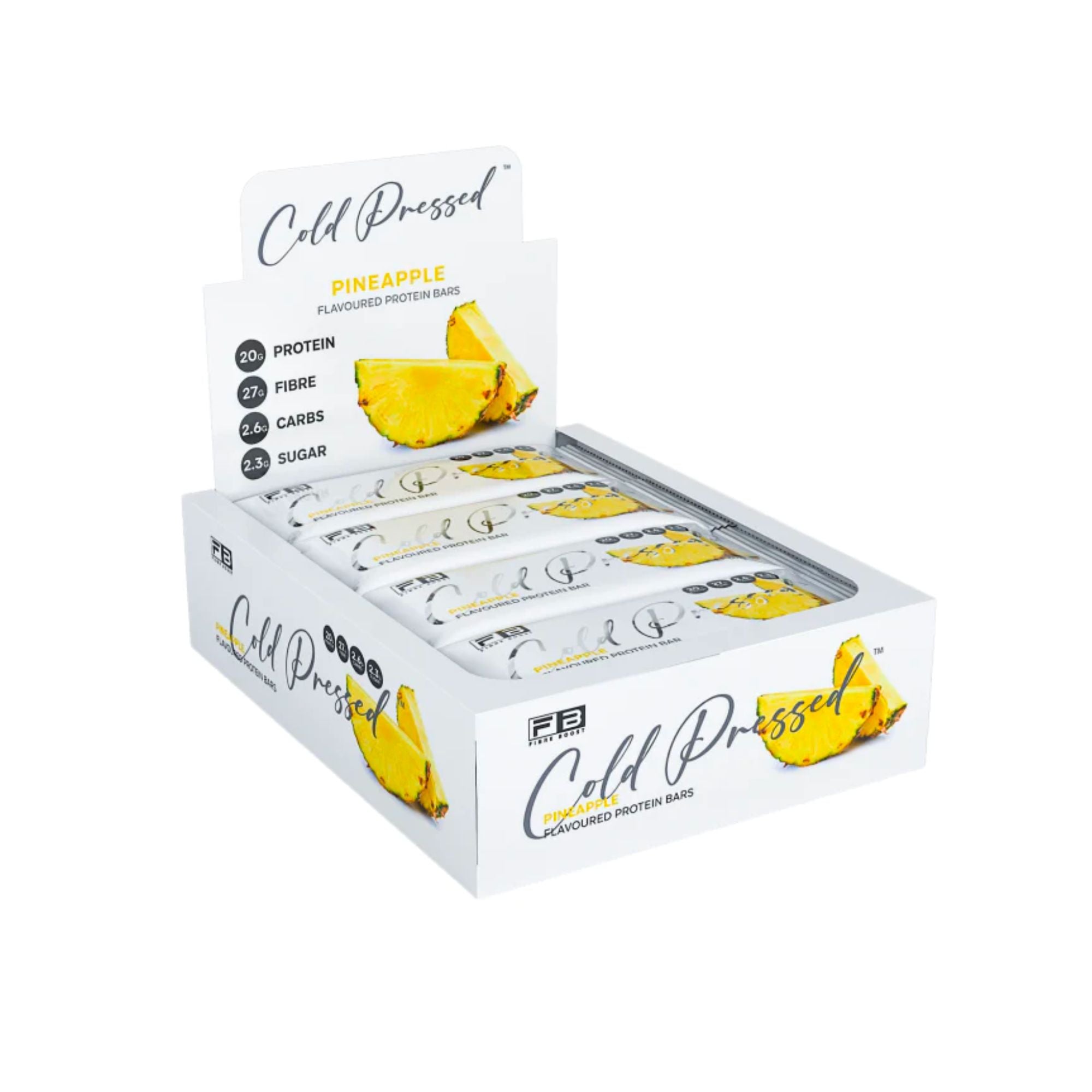 Fibre Boost Cold Pressed Bars - Box of 12 Pineapple