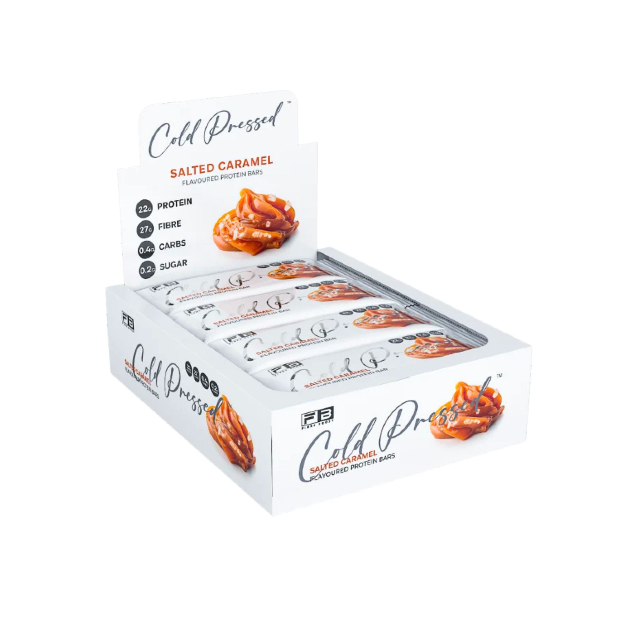 Fibre Boost Cold Pressed Bars - Box of 12 Salted Caramel