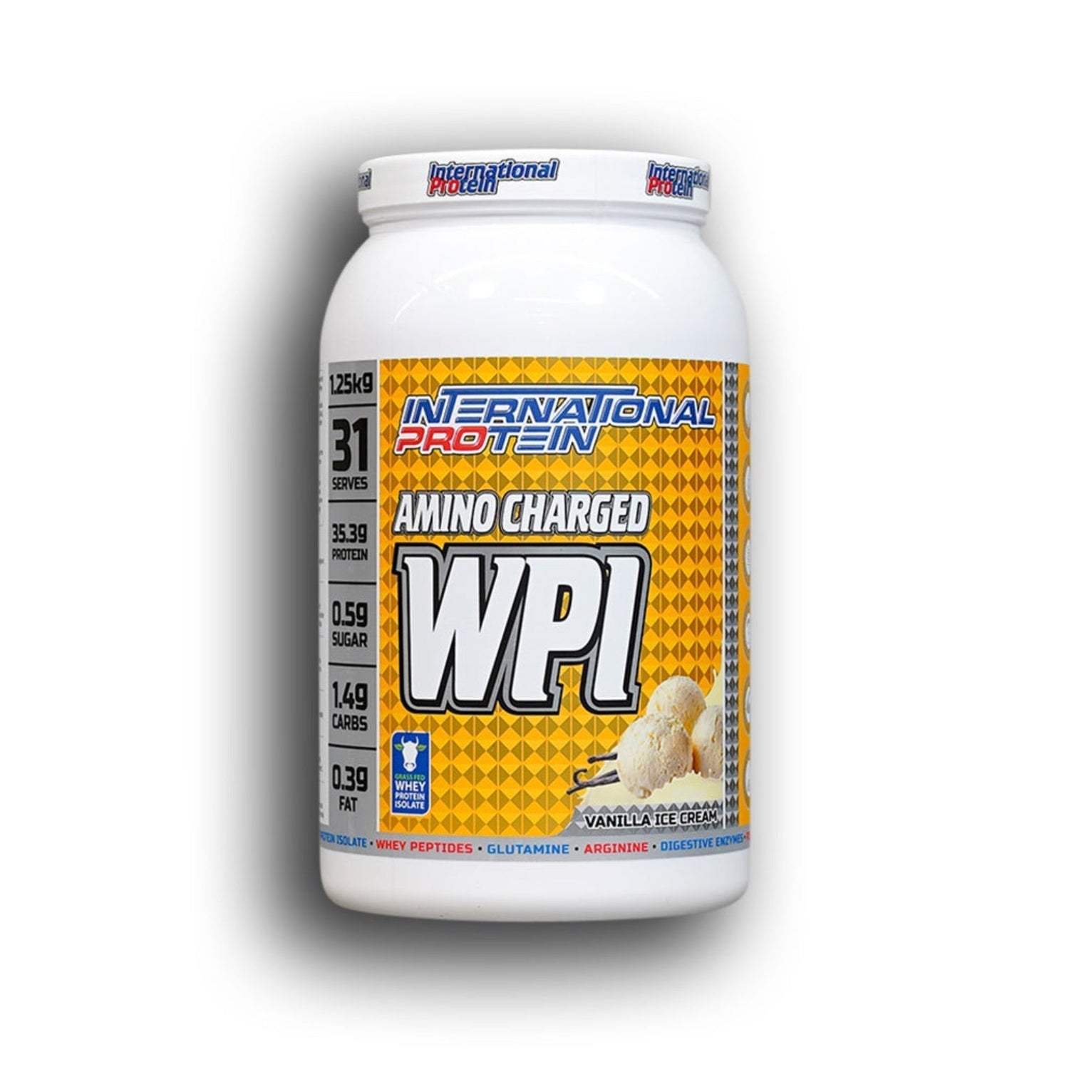 International Protein Amino Charged WPI - 1.25kg Vanilla