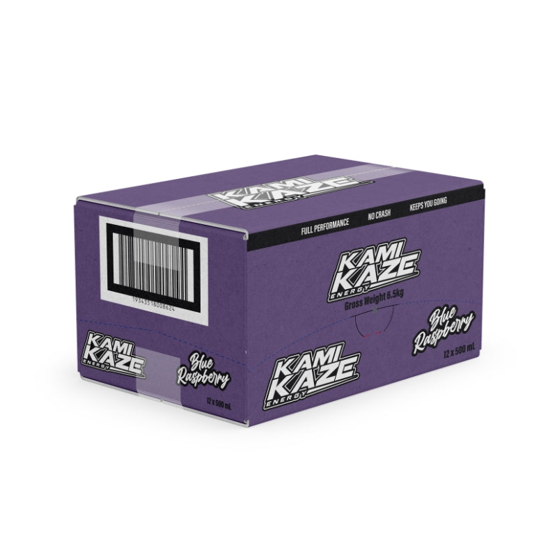 Athletic Sports Kamikaze Energy RTD 500ml Case - Blue Raspberry