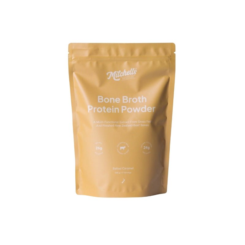 Mitchells Nutrition Bone Broth Protein Powder 500g Salted Caramel