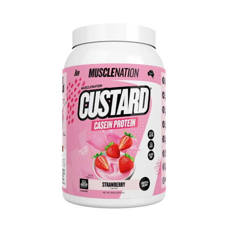 Muscle Nation Custard Casein Strawberry