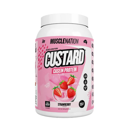 Muscle Nation Custard Casein Strawberry