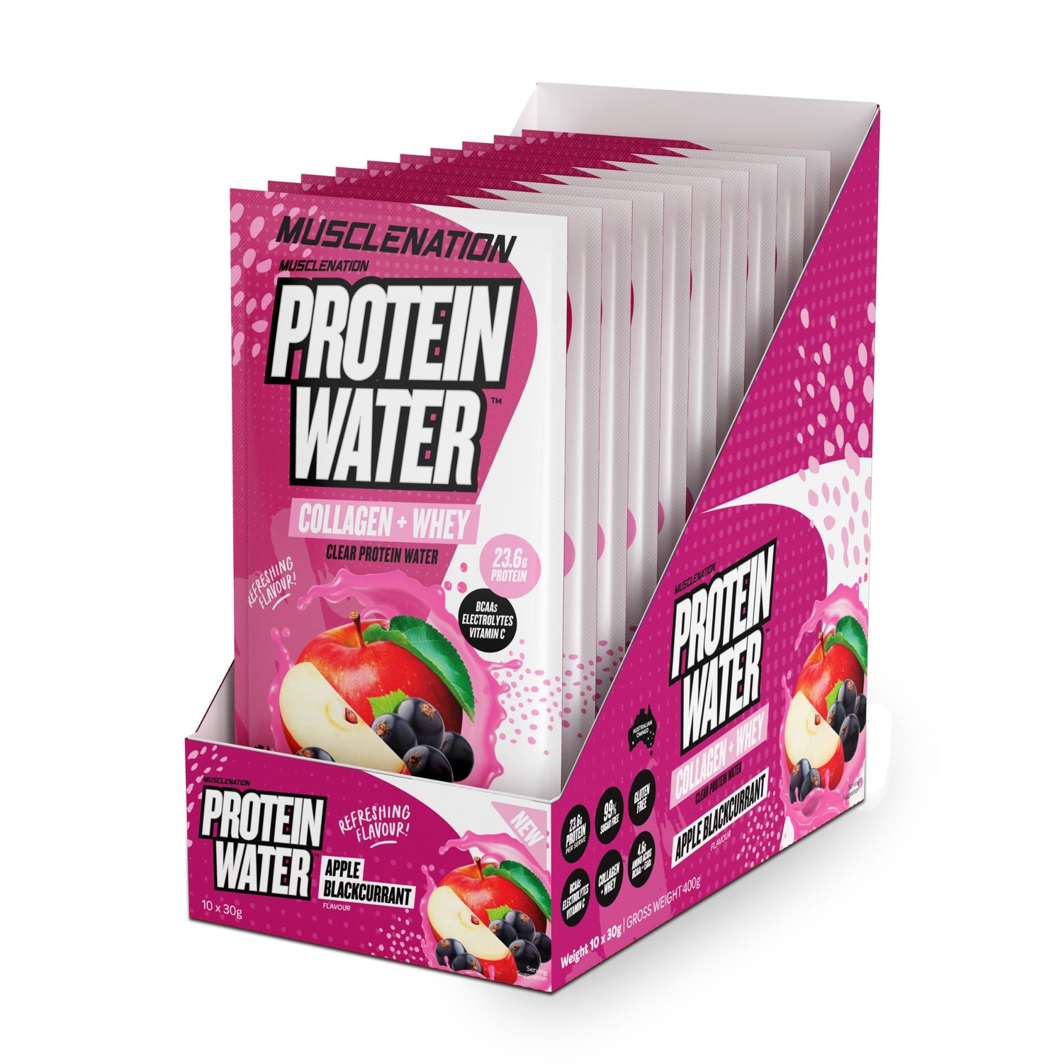 Muscle Nation Protein Water - Apple Blackcurrant