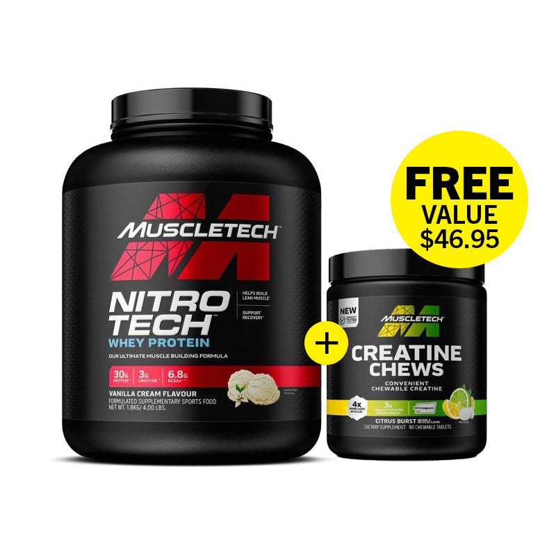 FREE Creatine Chews Muscletech Nitro Tech Vanilla