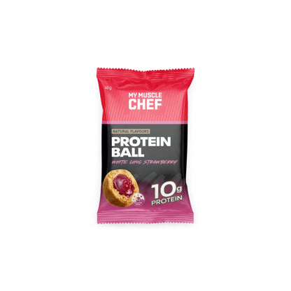 My Muscle Chef Protein Ball 40g - White Choc Raspberry