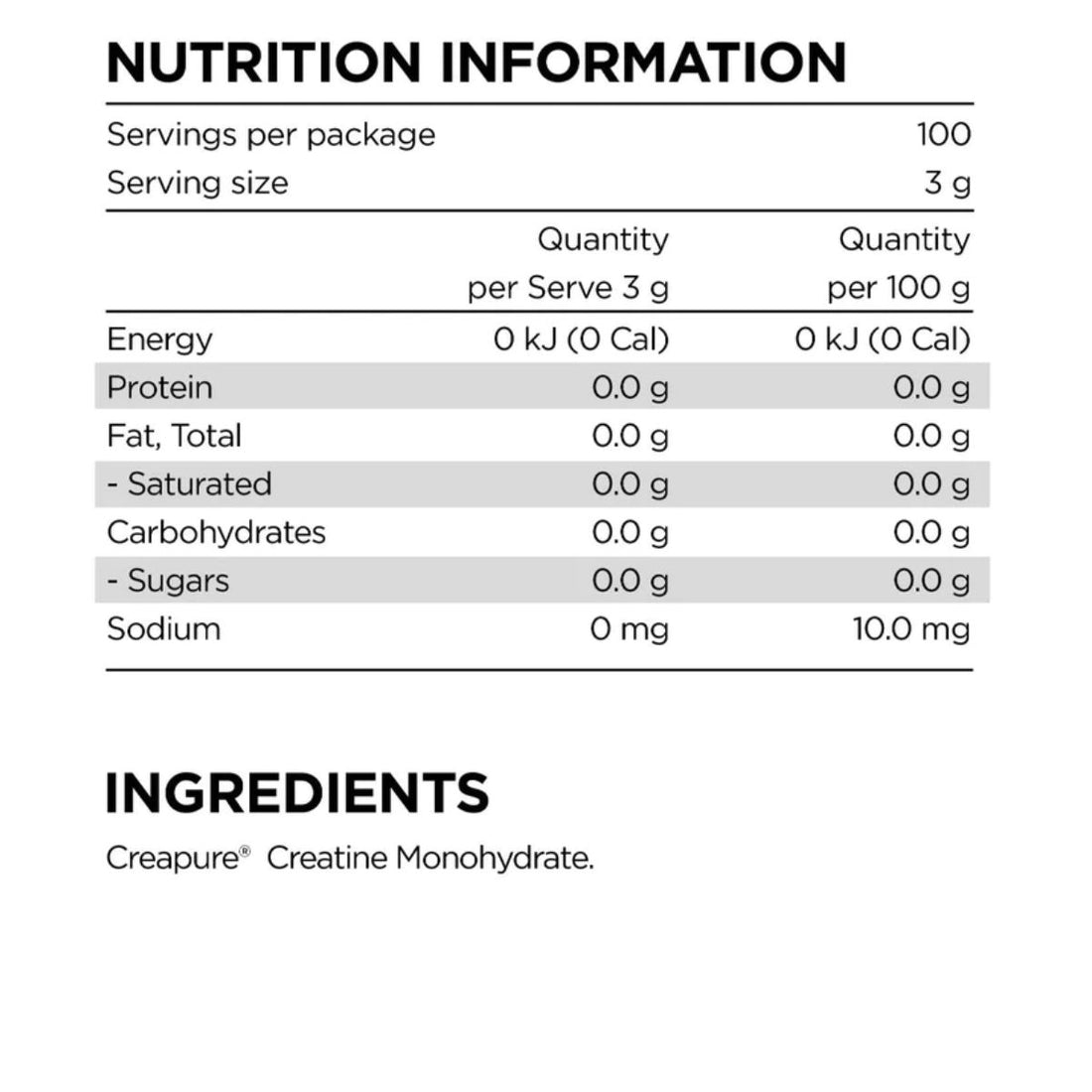 PranaOn Creatine Monohydrate - Creapure